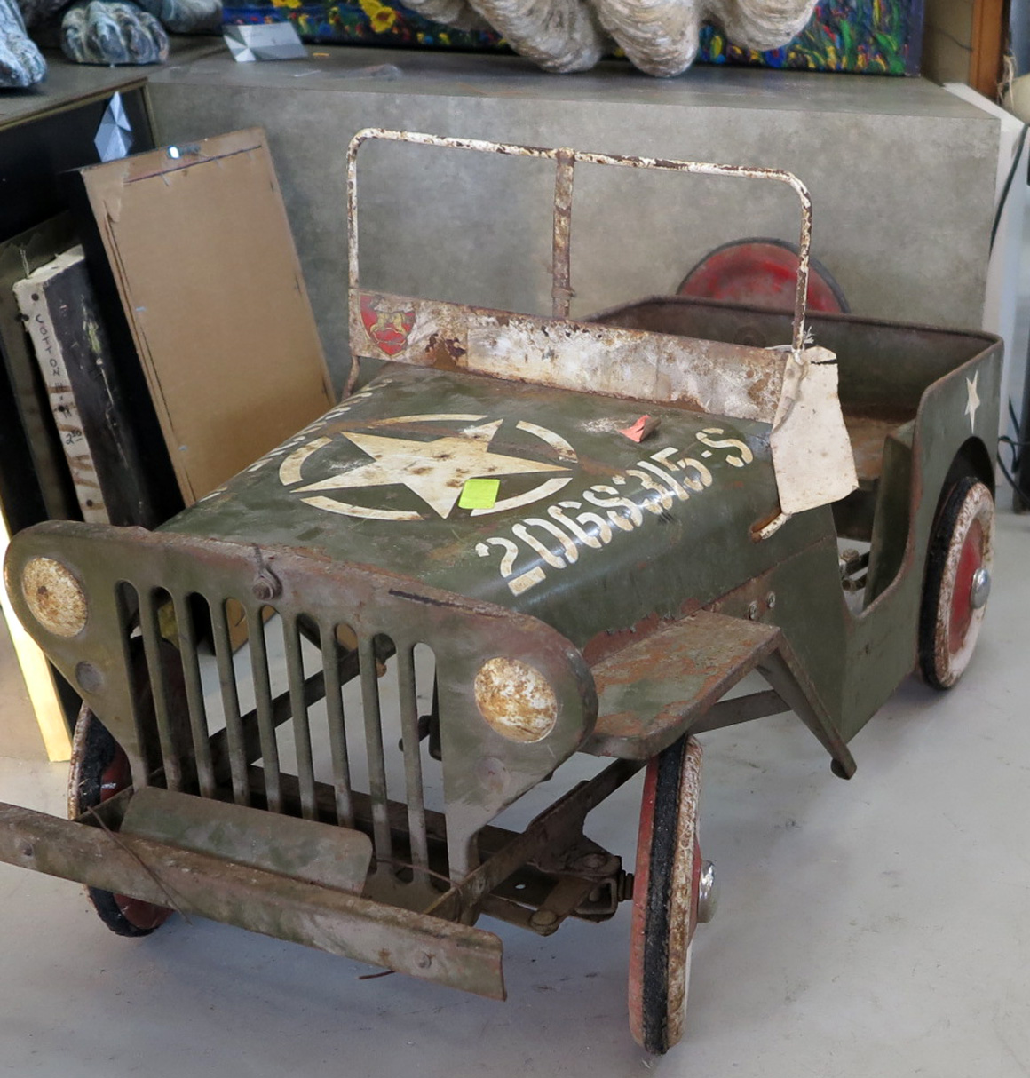 metal jeep pedal car